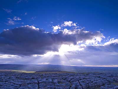 A view from the limestone pavement near Crina Bottom - Download this Yorkshire Dales Wallpaper