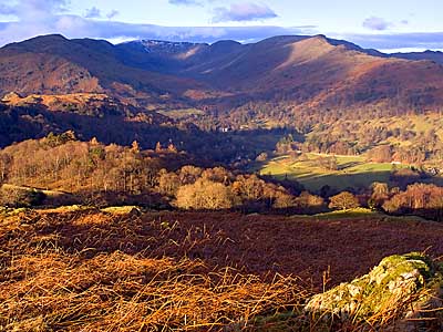 View from Loughrigg Fell towards Fairfield - Download this Lake District Wallpaper
