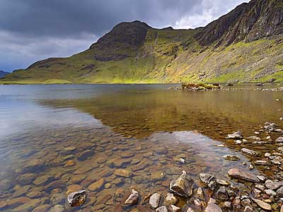 Stickle Tarn and Harrison Stickle - Langdale - Download this Lake District Wallpaper