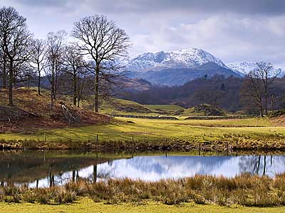 Wetherlam from the River Brathay (Near Elterwater) - Download this Lake District Wallpaper